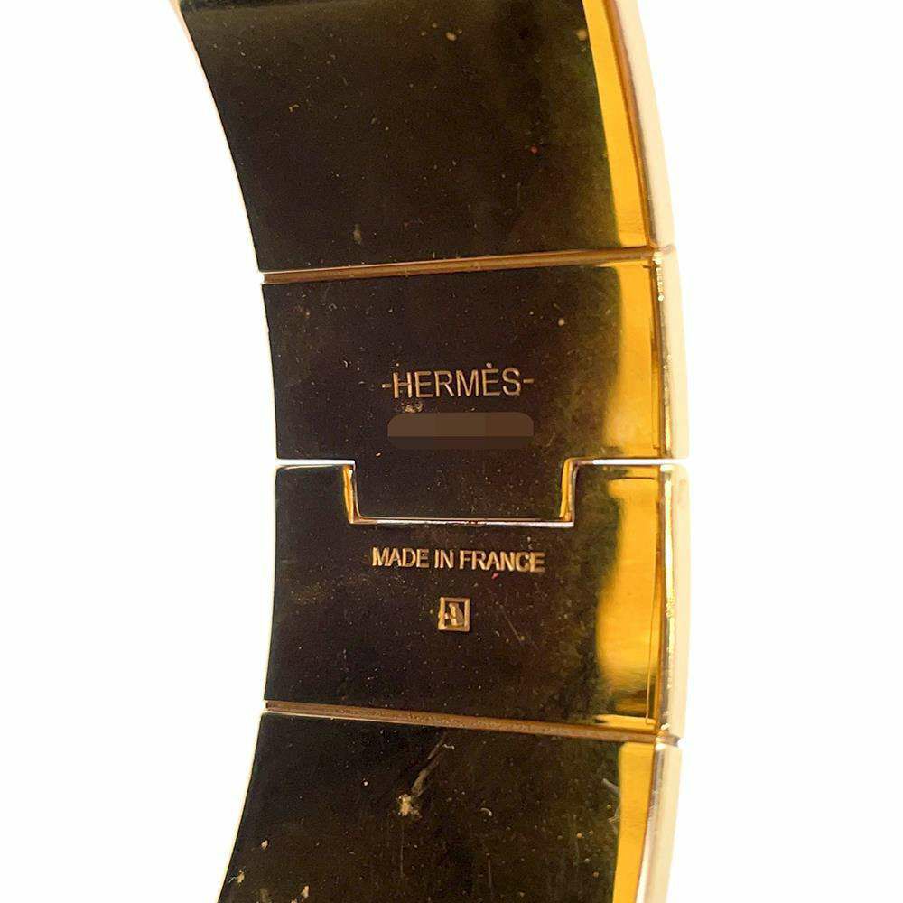 エルメス ブレスレット シャルニエール GM ボルデュック・チェック ゴールド金具 HERMES バングル アクセサリー