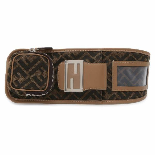 FENDI ズッカ柄 FF柄レザーショルダーストラップ