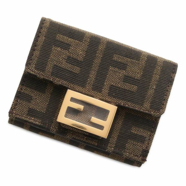 フェンディ 三つ折り財布 マイクロ キャンバス 8M0395 FENDI 財布 折りたたみ コンパクトウォレット