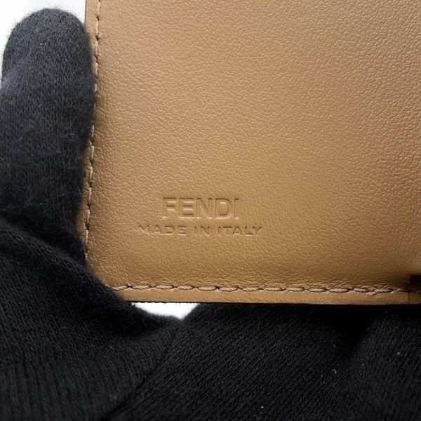 フェンディ 三つ折り財布 マイクロ キャンバス 8M0395 FENDI 財布 折りたたみ コンパクトウォレット