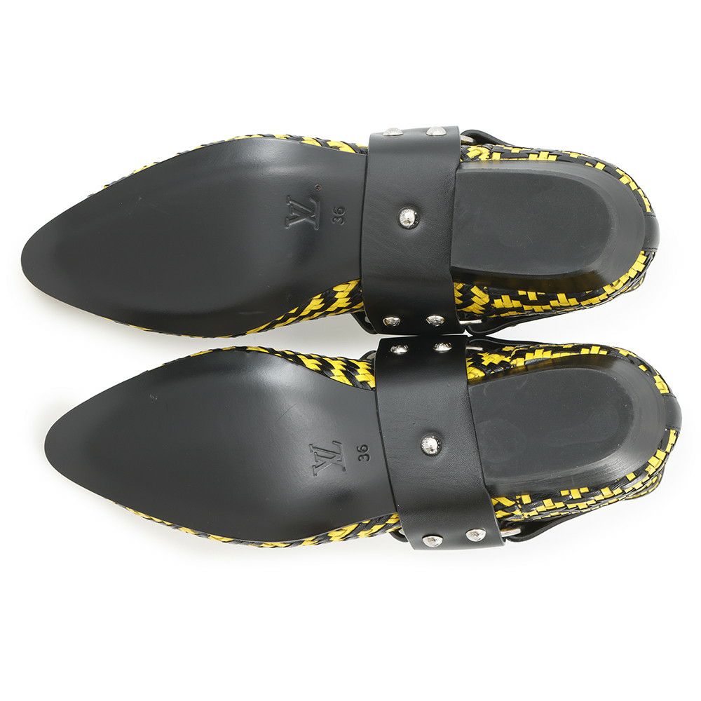 ルイヴィトン アンクルブーツ モノグラム ラプソディライン レディースサイズ36 LOUIS VUITTON 黒 ブラック