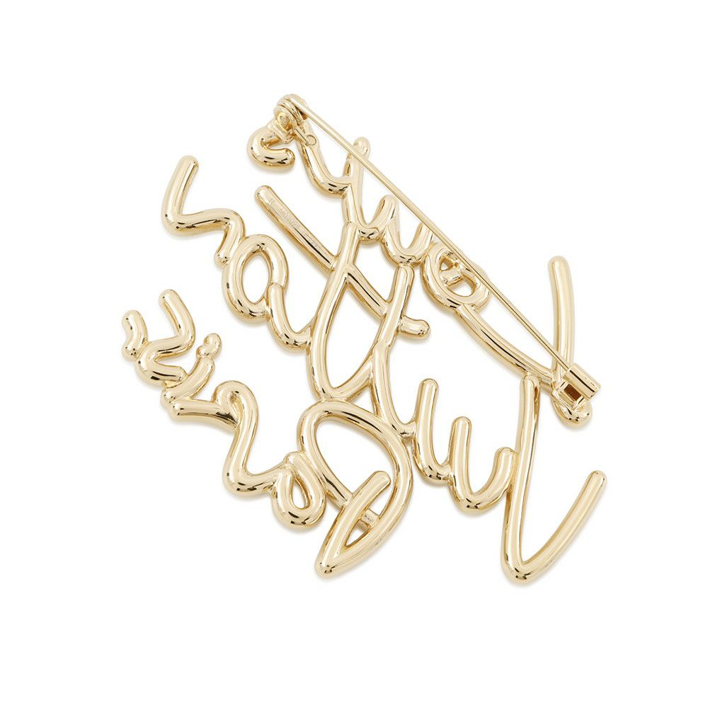 ルイヴィトン ブローチ LV スクリプト メタル M03098 LOUIS VUITTON アクセサリー