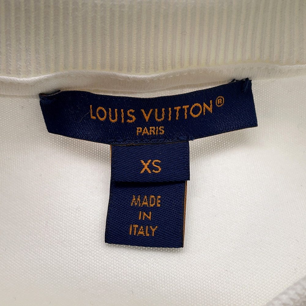 ルイヴィトン Tシャツ スナップスリーブクロップトップ  コットン レディースサイズXS 1AFTR3 LOUIS VUITTON トップス 白