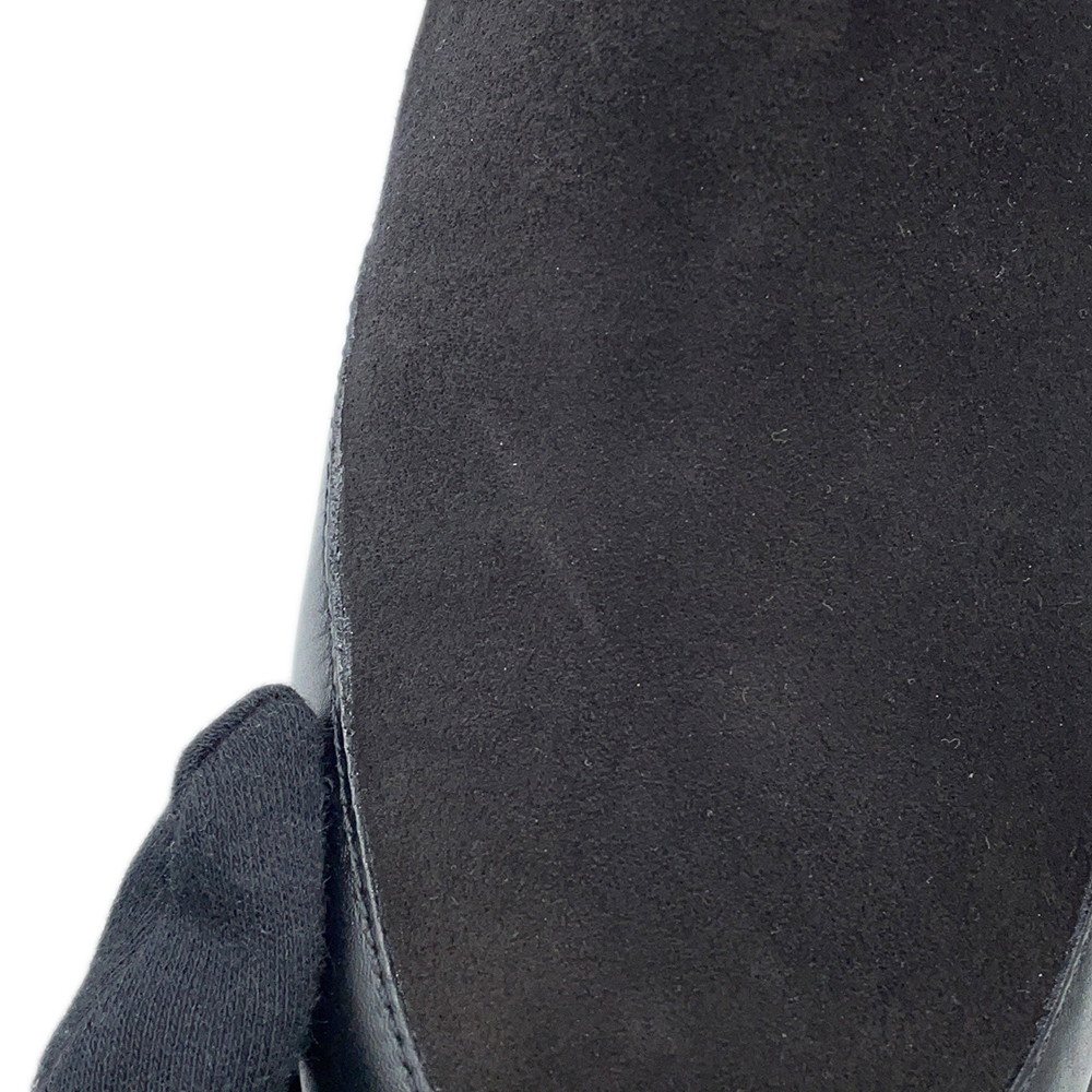 ルイヴィトン ブーツ モノグラム・アンプラント スエード ローリエート アンクルブーツ レディースサイズ38 1AC7W0 靴 ブラック 黒