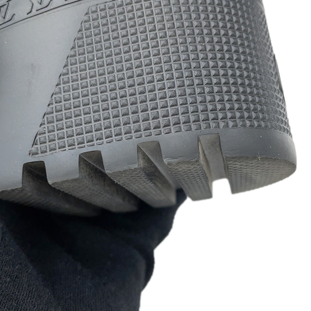 ルイヴィトン ブーツ モノグラム・アンプラント スエード ローリエート アンクルブーツ レディースサイズ38 1AC7W0 靴 ブラック 黒