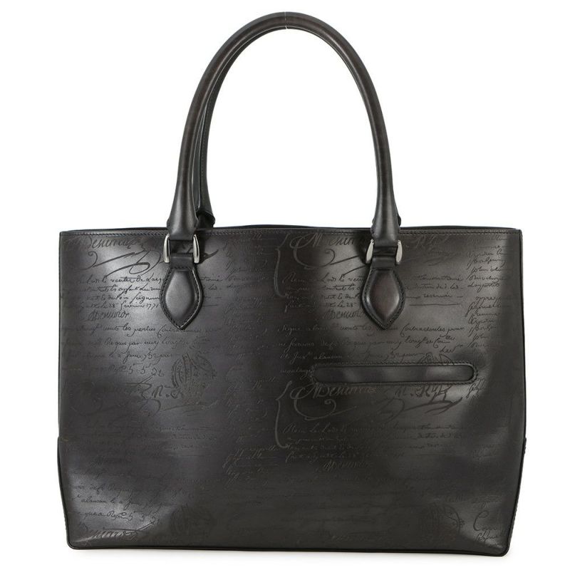 ベルルッティ トートバッグ カリグラフィー スクリット トゥジュール レザー Berluti メンズ 黒