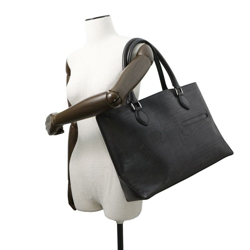 ベルルッティ トートバッグ カリグラフィー スクリット トゥジュール レザー Berluti メンズ 黒