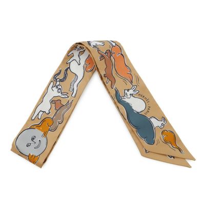 美品　エルメス　ツイリー　シルクスカーフ　ズアヴとドラゴン エルメス カレウォッシュ Zouaves et Dragons ズアヴとドラゴン