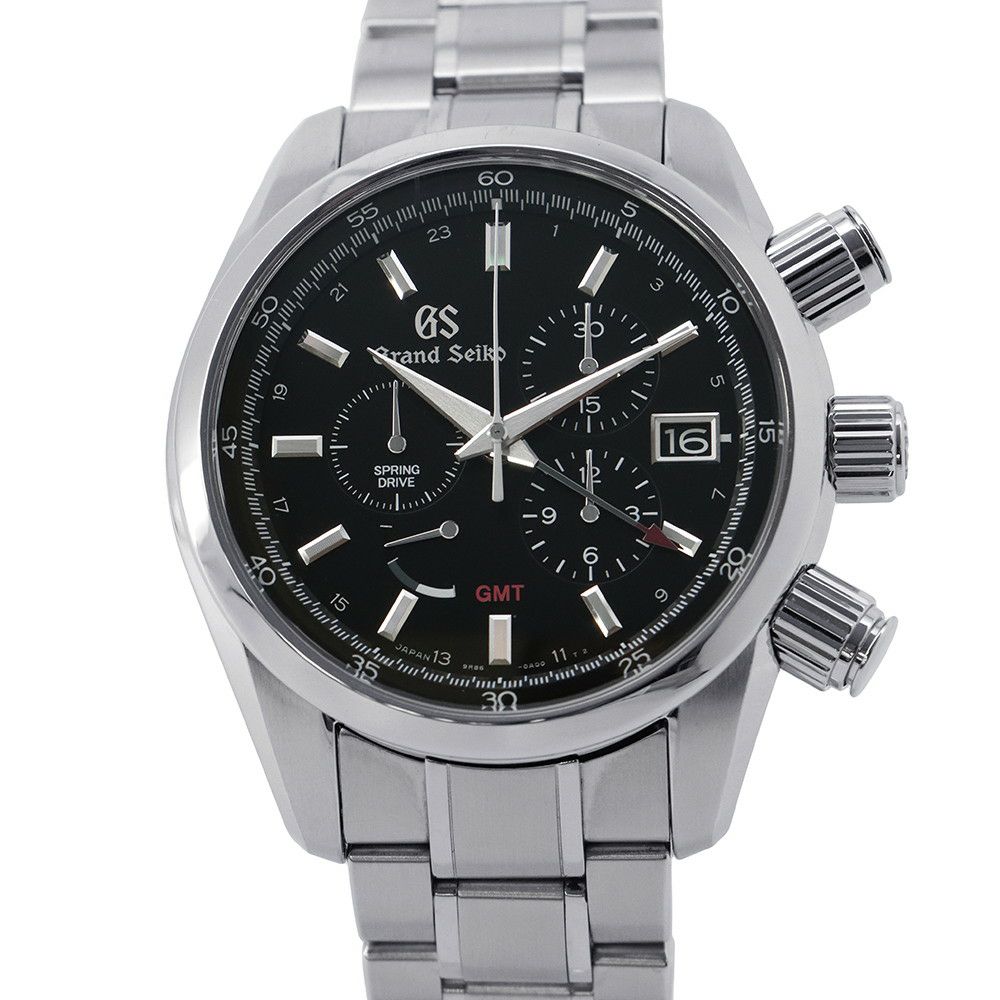 セイコー グランドセイコー GMT スプリングドライブ SEIKO 腕時計 黒文字盤
