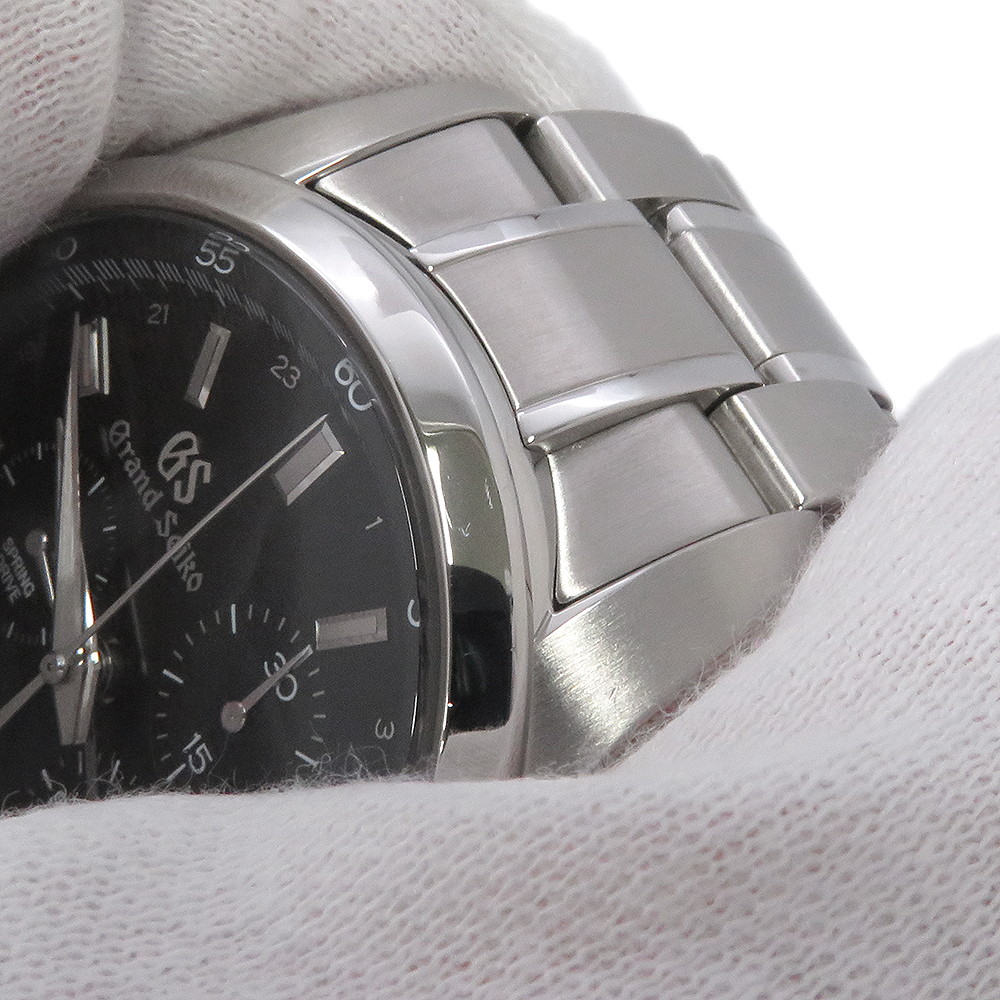 セイコー グランドセイコー GMT スプリングドライブ SEIKO 腕時計 黒文字盤