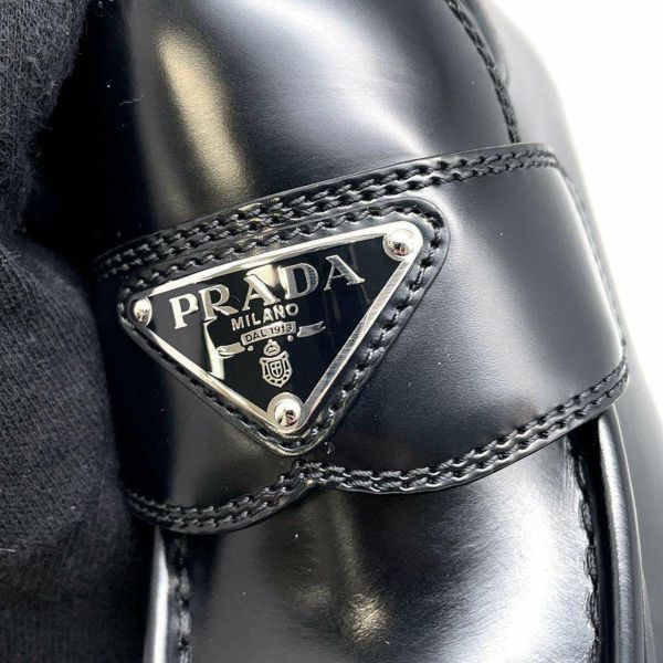 プラダ ローファー チョコレート ハイヒール レザー レディースサイズ37 2/1 1D246M PRADA 靴 黒