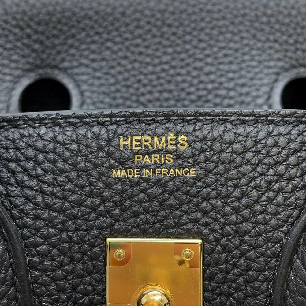エルメス バーキン25 ブラック/ゴールド金具 トゴ W刻印 HERMES Birkin ハンドバッグ 黒