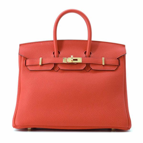 エルメス バーキン25 ルージュクー/ゴールド金具 トゴ D刻印 HERMES Birkin ハンドバッグ