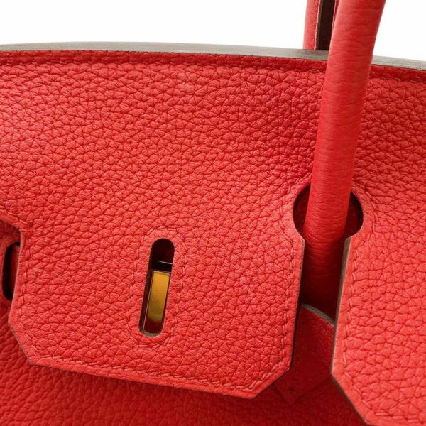 エルメス バーキン25 ルージュクー/ゴールド金具 トゴ D刻印 HERMES Birkin ハンドバッグ