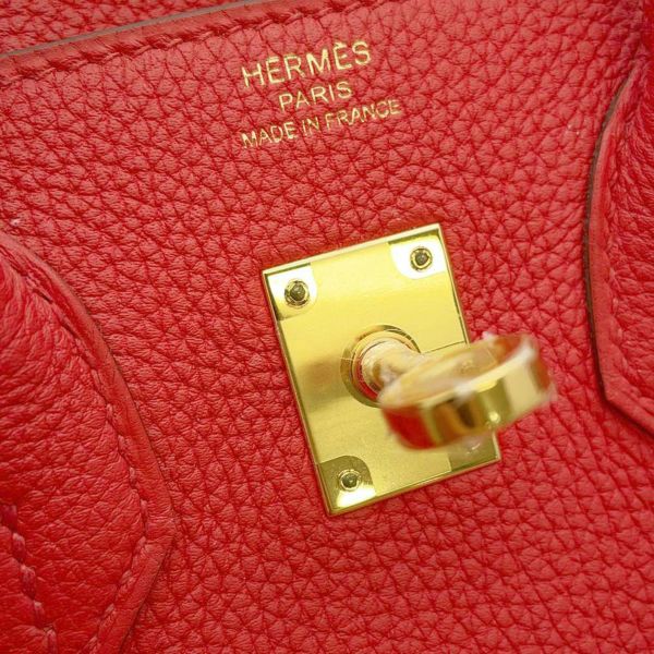 エルメス バーキン25 ルージュクー/ゴールド金具 トゴ D刻印 HERMES Birkin ハンドバッグ