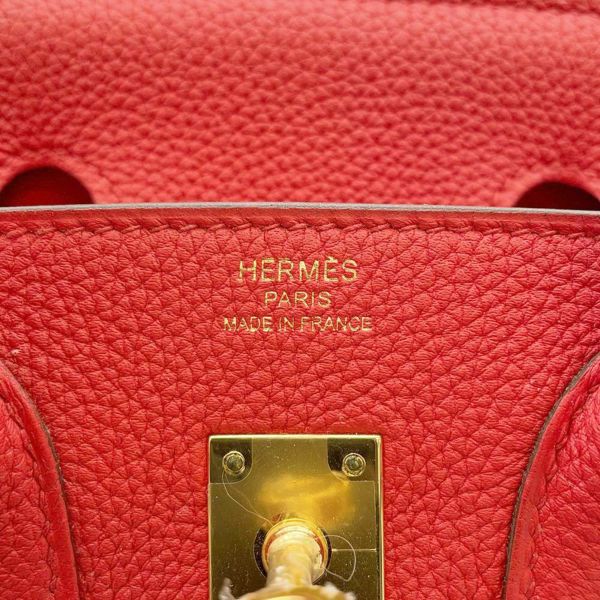 エルメス バーキン25 ルージュクー/ゴールド金具 トゴ D刻印 HERMES Birkin ハンドバッグ