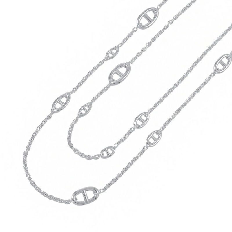 エルメス ネックレス シェーヌダンクル ファランドール 120 SV925シルバー HERMES ジュエリー