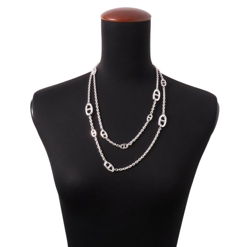 エルメス ネックレス シェーヌダンクル ファランドール 120 SV925シルバー HERMES ジュエリー