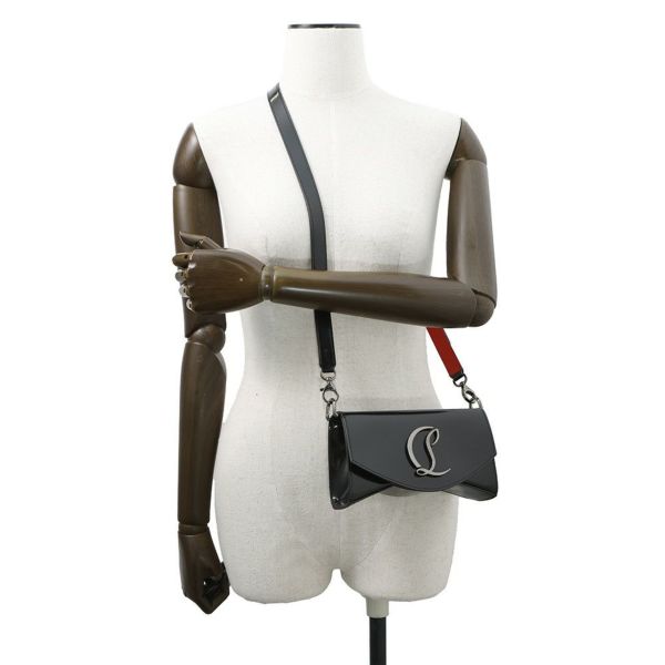 クリスチャン・ルブタン ショルダーバッグ Loubi ルビ54 パテント 1235232 Christian Louboutin 黒