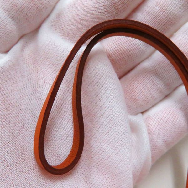 エルメス バッグチャーム ショッパー サックオランジュ フー/ゴールド ラムスキン Y刻印