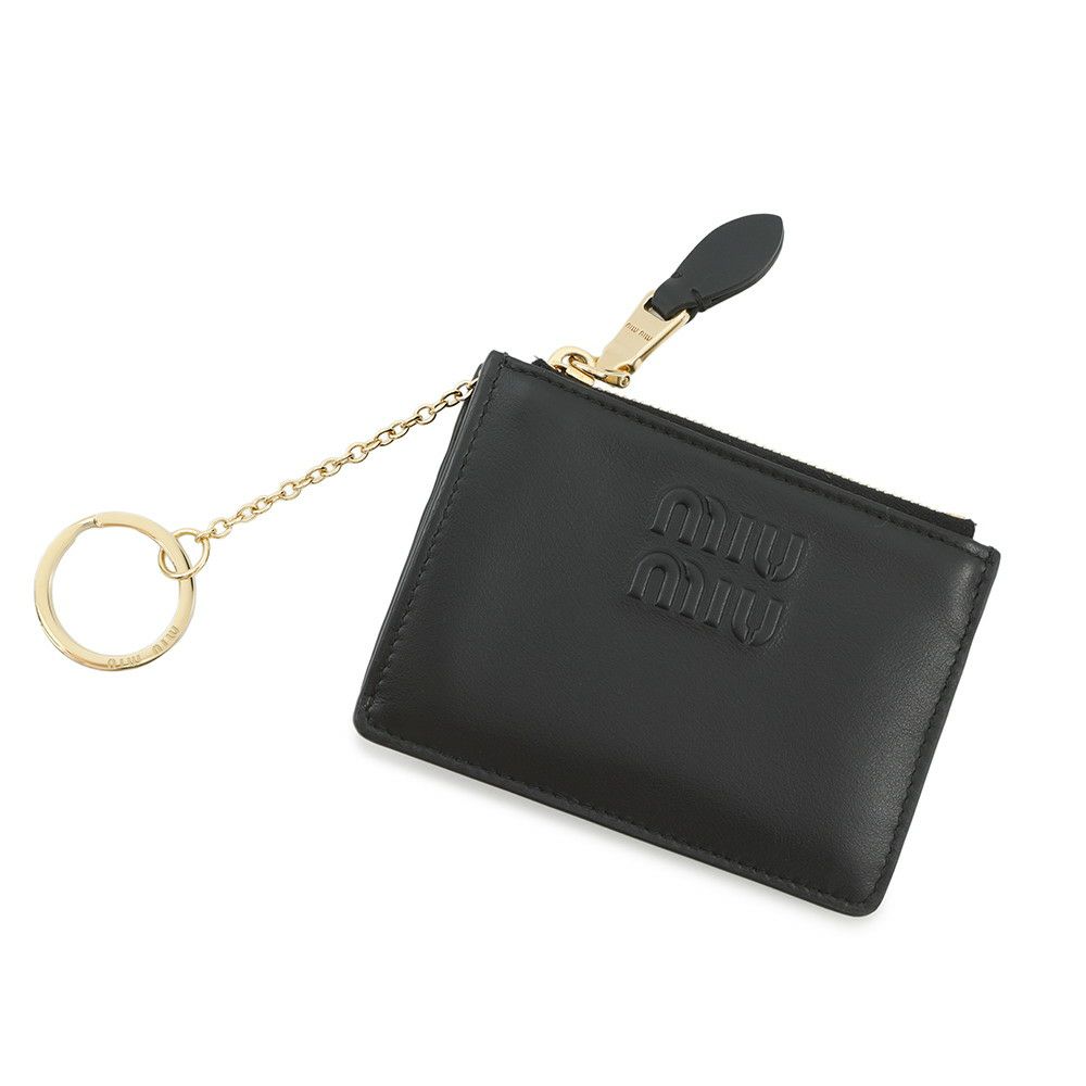 ミュウミュウ カードケース ロゴ 5MC093 MIUMIU 財布 黒