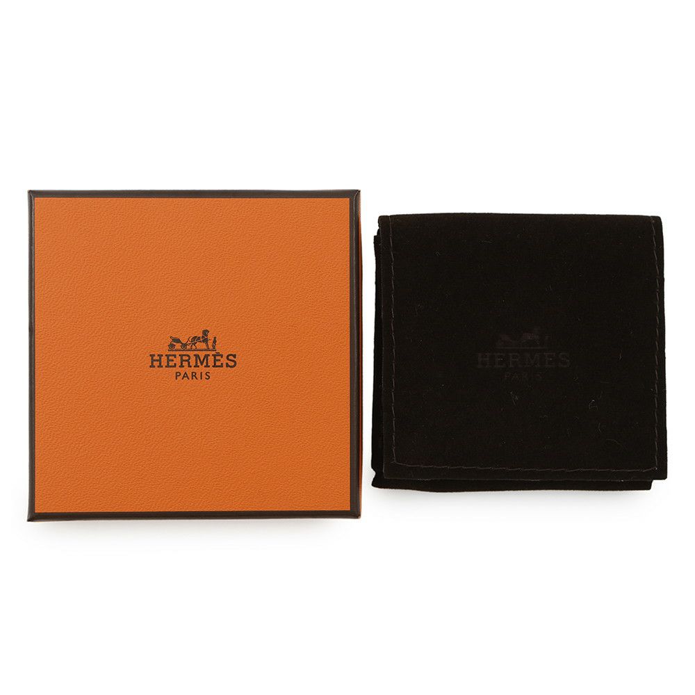 エルメス スカーフリング クロシェット ゴールド ラムスキン/シルク HERMES アクセサリー