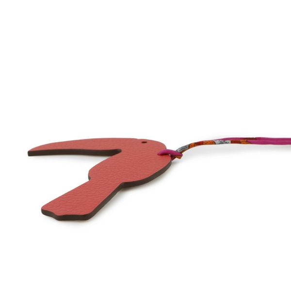 エルメス バッグチャーム プティアッシュ オオハシ ルージュ/ベージュ トリヨンクレマンス/シェブルミゾル HERMES