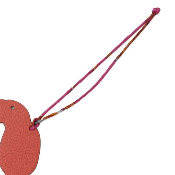 エルメス バッグチャーム プティアッシュ オオハシ ルージュ/ベージュ トリヨンクレマンス/シェブルミゾル HERMES