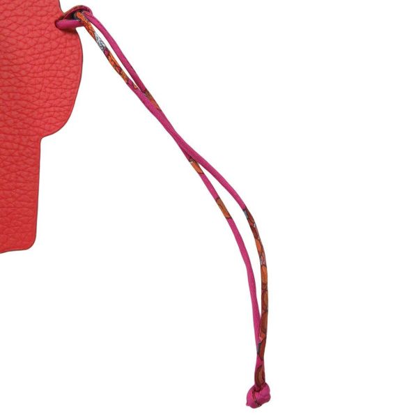 エルメス バッグチャーム プティアッシュ オオハシ ルージュ/ベージュ トリヨンクレマンス/シェブルミゾル HERMES