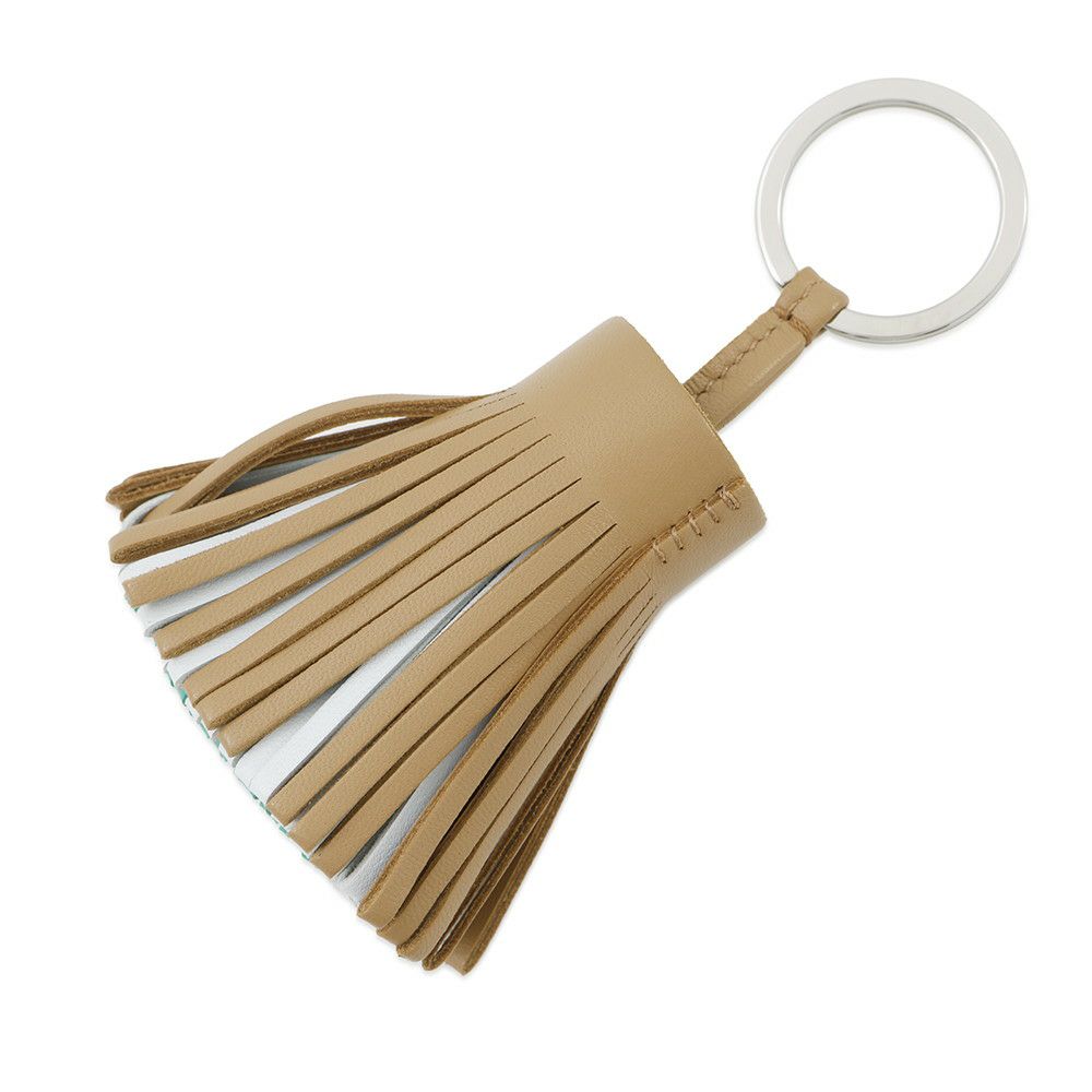 エルメス カルメン トリコロール チャイ/ブループリュム/ミント/シルバー金具 ラムスキン U刻印 HERMES チャーム