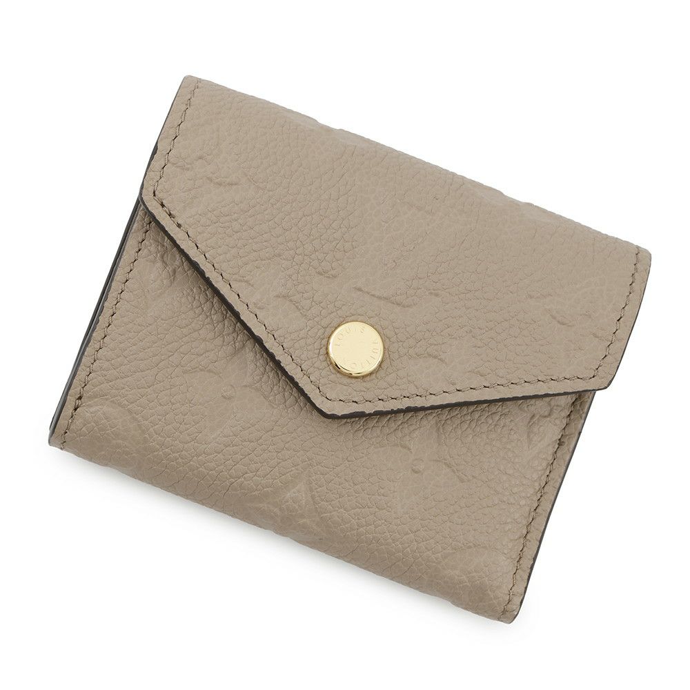 ルイヴィトン 三つ折り財布 モノグラム・アンプラント ポルトフォイユ・ゾエ M69800 LOUIS VUITTON グレージュ