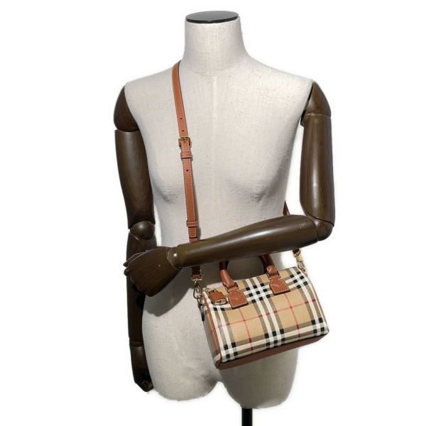 バーバリー ハンドバッグ ミニチェックボウリングバッグ PVC レザー 81097911 BURBERRY 2wayショルダー