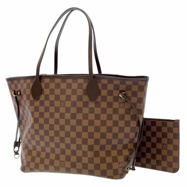 ルイヴィトン トートバッグ ダミエ・エベヌ ネヴァーフルMM ポーチ付き N41358 LOUIS VUITTON ヴィトン