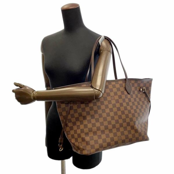 ルイヴィトン トートバッグ ダミエ・エベヌ ネヴァーフルMM ポーチ付き N41358 LOUIS VUITTON ヴィトン