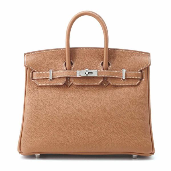 エルメス バーキン25 ゴールド/シルバー金具 トゴ W刻印 HERMES Birkin ハンドバッグ