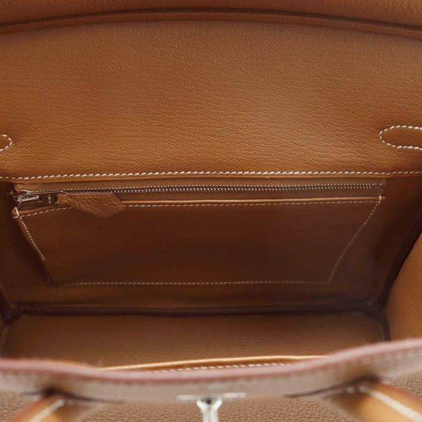 エルメス バーキン25 ゴールド/シルバー金具 トゴ W刻印 HERMES Birkin ハンドバッグ