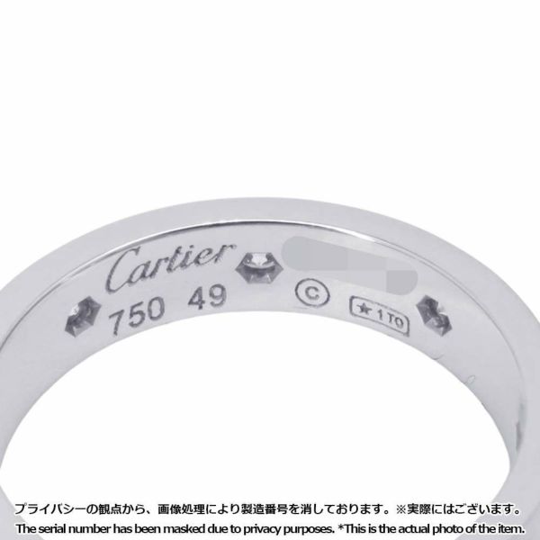 カルティエ リング ラブリング ダイヤモンド 8P 計0.19ct K18WG リングサイズ49 B4050649 Cartier 指輪