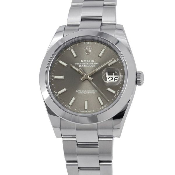 ロレックス デイトジャスト41 ランダムシリアル ルーレット 126300 ROLEX 腕時計 スレート文字盤