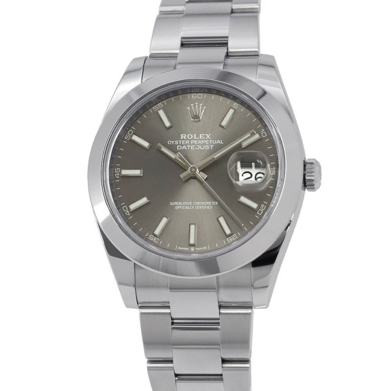 ロレックス デイトジャスト41 ランダムシリアル ルーレット 126300 ROLEX 腕時計 スレート文字盤