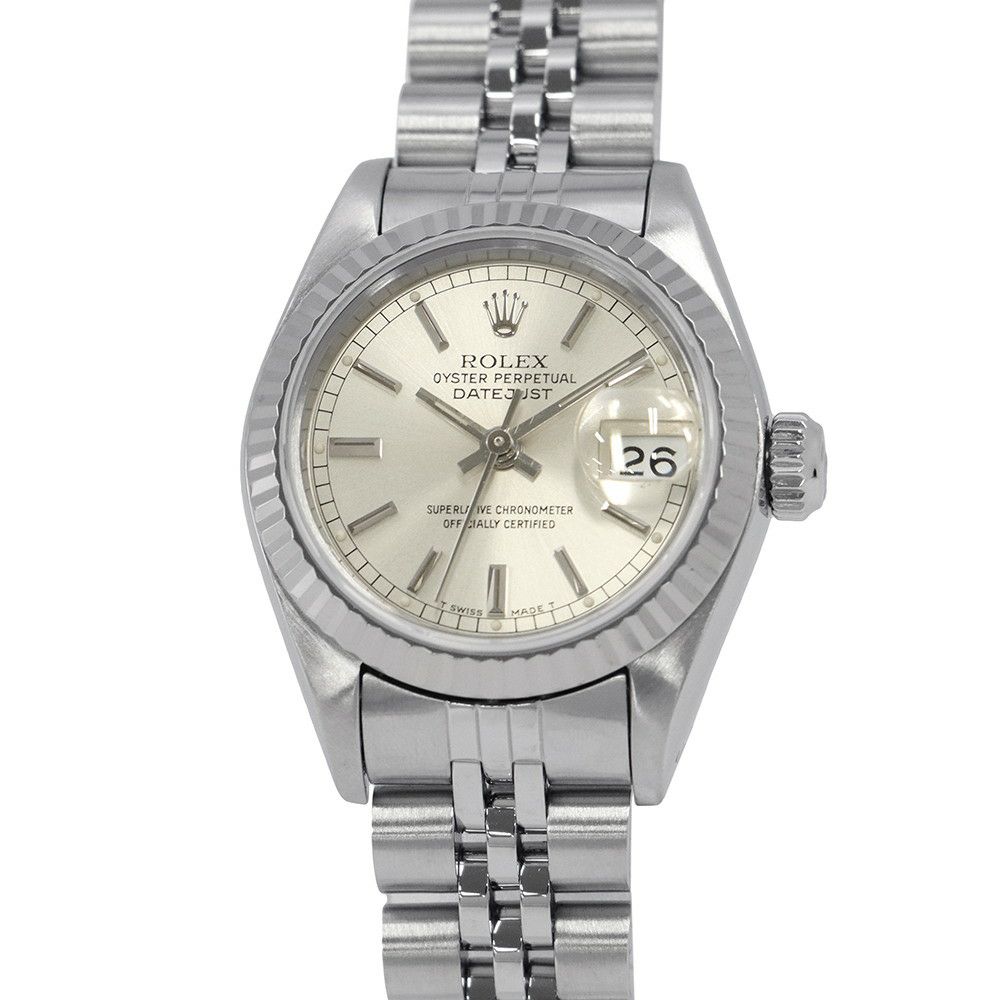 ロレックス デイトジャスト R番 SS/K18WG 69174 ROLEX 腕時計 シルバー文字盤