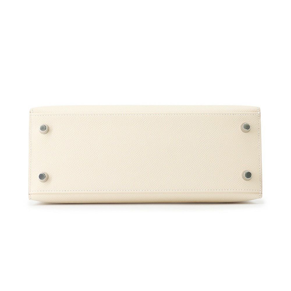 エルメス ハンドバッグ ケリー25 外縫い クレ/エレクトラム金具 エプソン K刻印 2wayショルダー