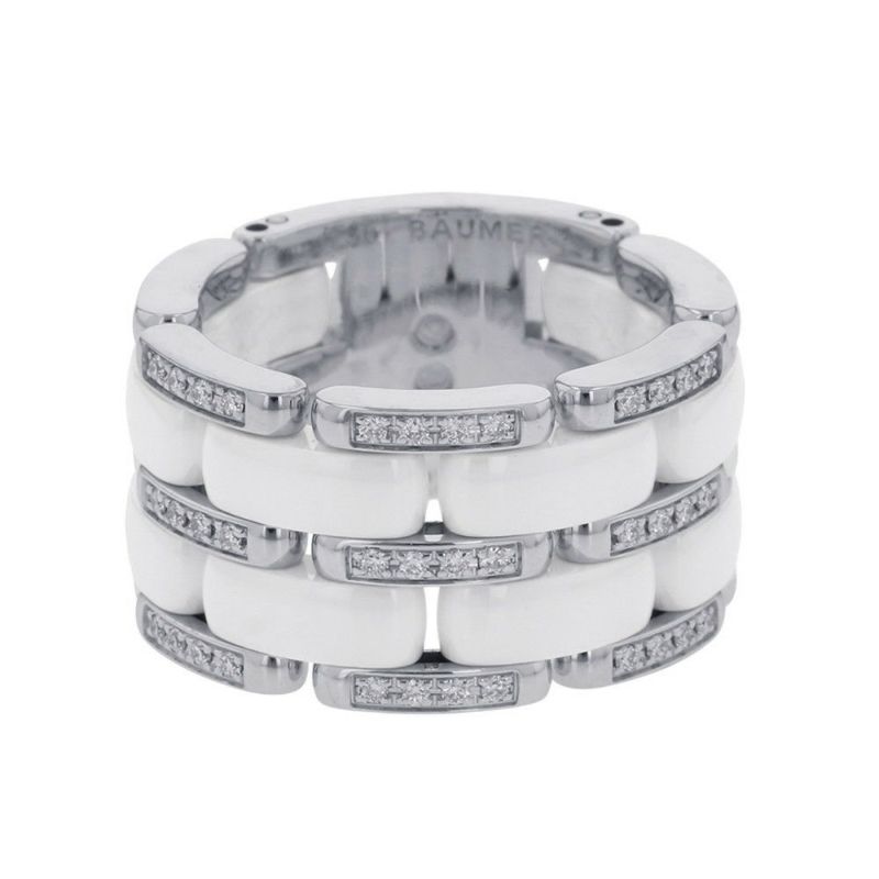 シャネル リング ウルトラ コレクション ダイヤモンド K18WGホワイトゴールド ホワイトセラミック サイズ56 CHANEL 指輪