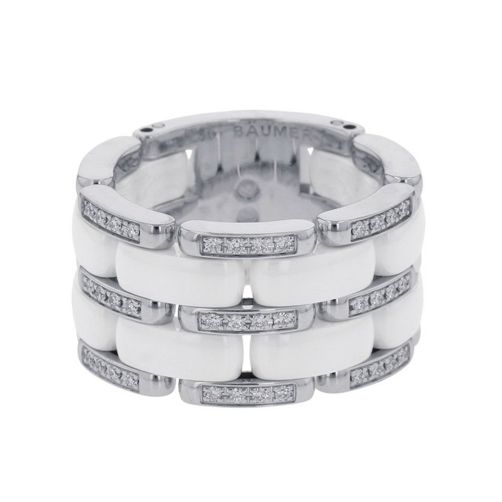 シャネル リング ウルトラ コレクション ダイヤモンド K18WGホワイトゴールド ホワイトセラミック サイズ56 CHANEL 指輪