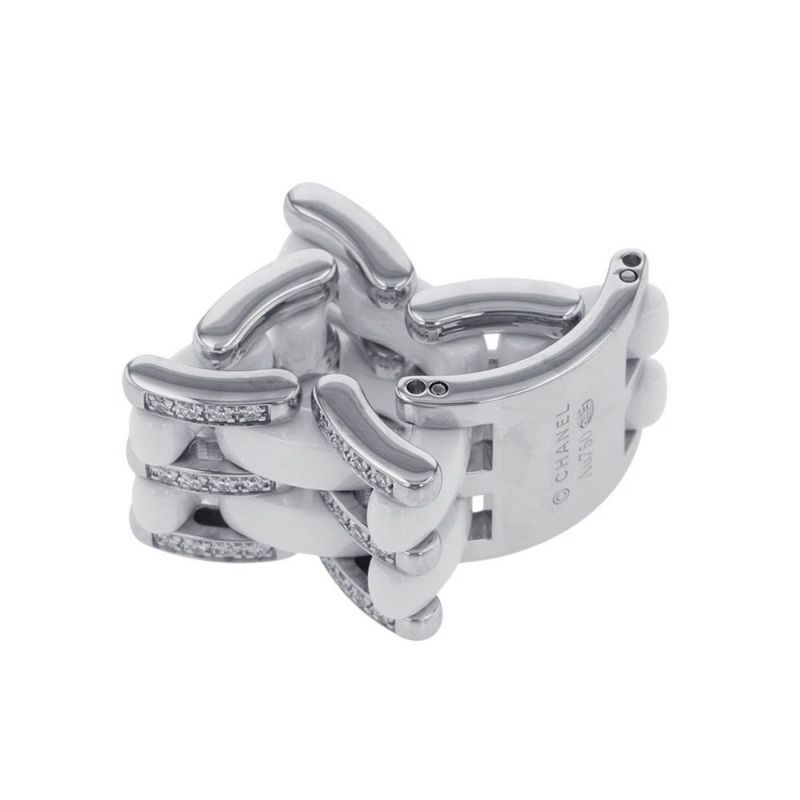シャネル リング ウルトラ コレクション ダイヤモンド K18WGホワイトゴールド ホワイトセラミック サイズ56 CHANEL 指輪