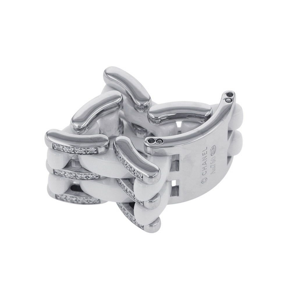 シャネル リング ウルトラ コレクション ダイヤモンド K18WGホワイトゴールド ホワイトセラミック サイズ56 CHANEL 指輪