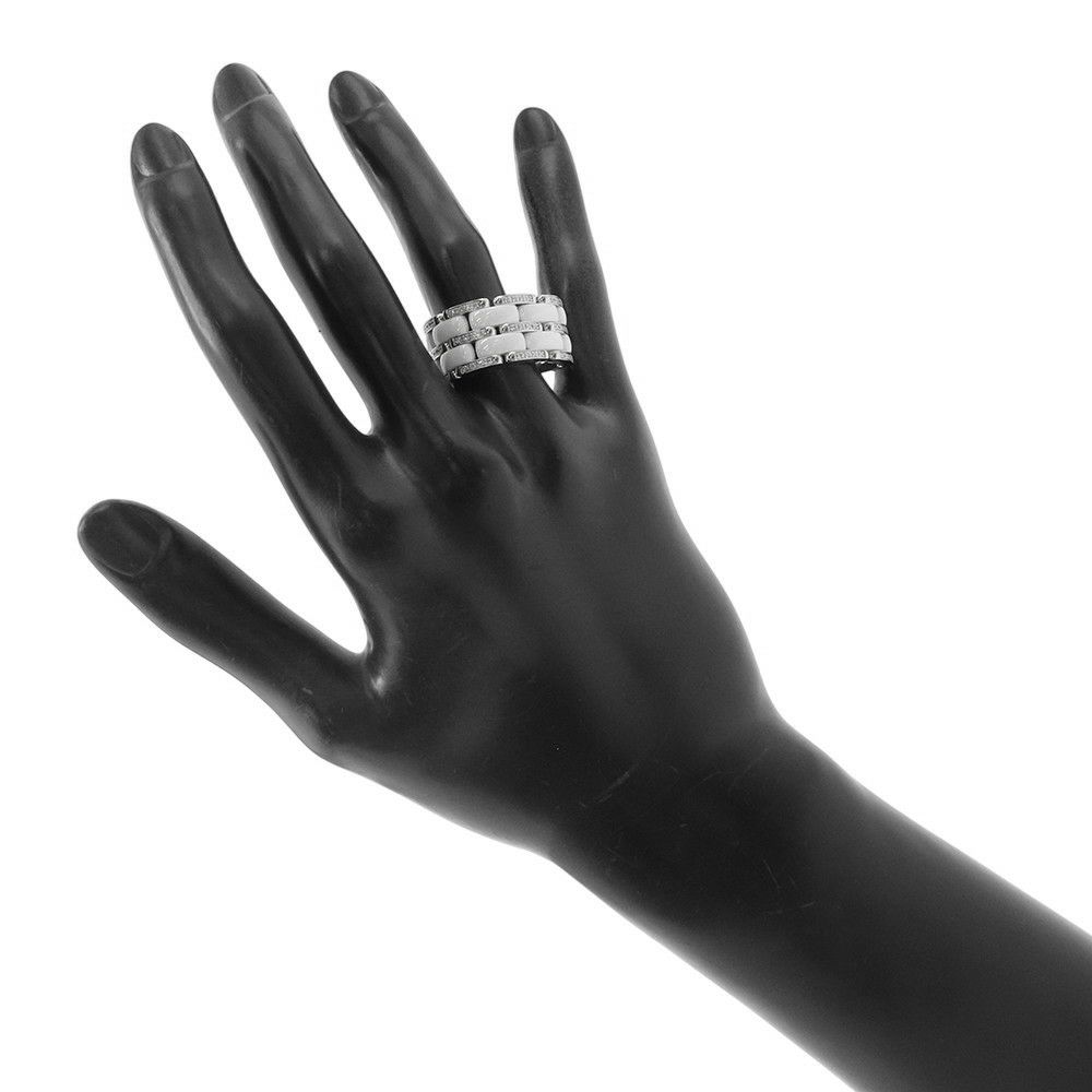 シャネル リング ウルトラ コレクション ダイヤモンド K18WGホワイトゴールド ホワイトセラミック サイズ56 CHANEL 指輪