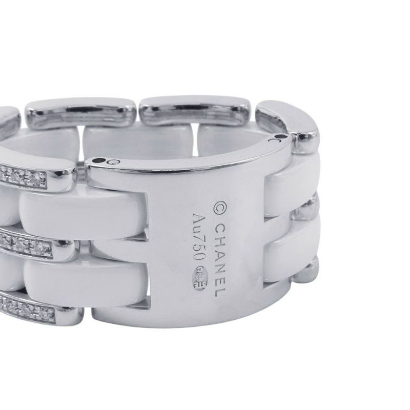 シャネル リング ウルトラ コレクション ダイヤモンド K18WGホワイトゴールド ホワイトセラミック サイズ56 CHANEL 指輪