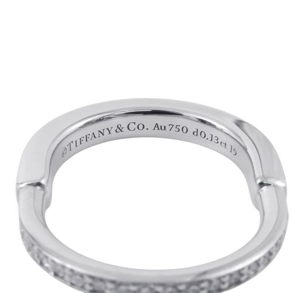 ティファニー リング ロック リング ダイヤモンド 0.13ct K18WGホワイトゴールド サイズ約9号 72345363 Tiffany&Co. 指輪