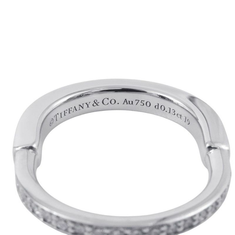 ティファニー リング ロック リング ダイヤモンド 0.13ct K18WGホワイトゴールド サイズ約9号 72345363 Tiffany&Co. 指輪