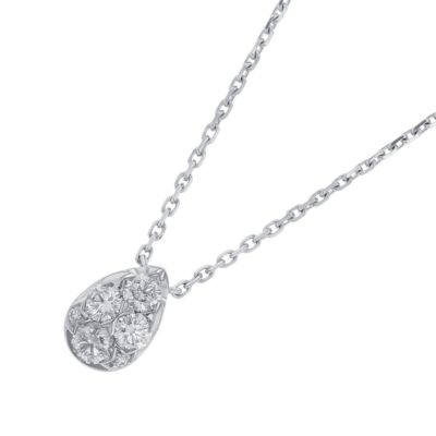 エルメス ネックレス エルメス・クルー・ドゥ・H 2チェーン ダイヤ 24P